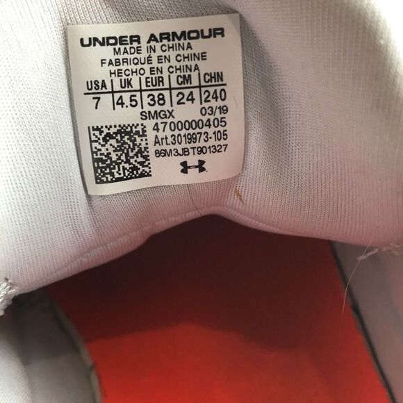 Under Armour Breathe Gray Athletic Running Shoes 3019973-105 Women’s Size 7 - Picture 11 of 12